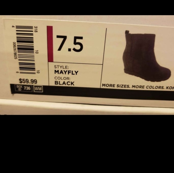 Sonoma Womens 7.5 Black suede wedge boots - Picture 4 of 4